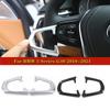 Car Styling Interior Steering Wheel Button Frame Trim Fit For BMW 5 Series G30 2018- X4 G02 2018 Auto Accessories