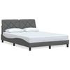 Bed Frame without Mattress Dark Grey 140 x 200 cm Fabric