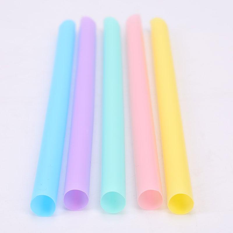 100Pcs Large Drinking Straws Mixed Colors For Pearl Bubble Milk Tea Smoothie