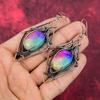 Rainbow Solar Quartz Druzy Earring Copper Wire Wrapped Gemstone Earring Antique Jewelry Handmade Earrings Copper Wire Jewelry Gifts For Her
