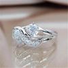 Fashion Angel Wing Crystal Ring For Women Ladies Wedding Luxury Ring European and American Jewelry