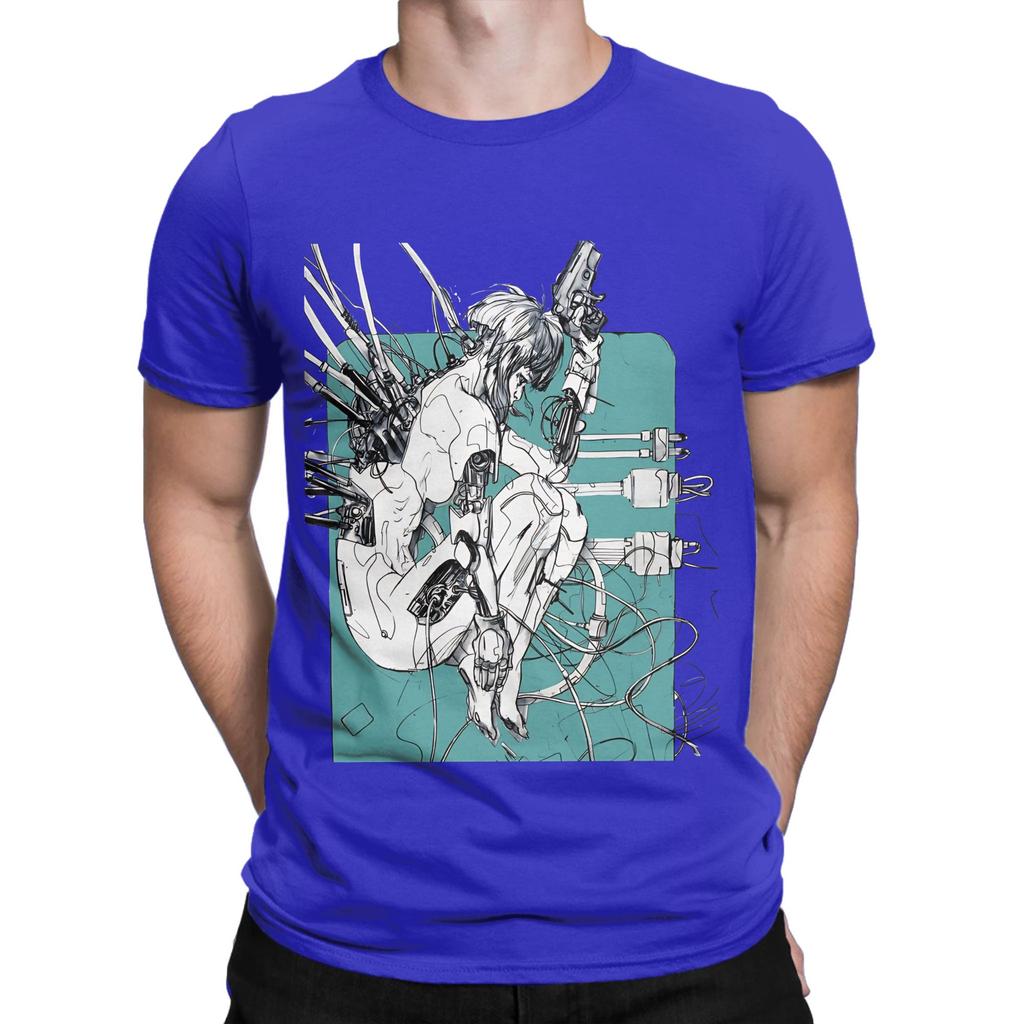 Vaporwave Cyborg Girl Funny 100 Cotton TShirt Ghost In The sShell Tees Tops For Unisex
