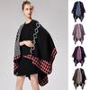 Women Poncho Scarf Cardigan Striped Vintage Warm Cape Shawl Long Scarves Pashmina Outwear