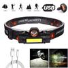 Rechargeable COB LED USB Headlamp Strong Magnetic Powerful Headlight Super Bright Waterproof Head Torch For Outdoor Fishing