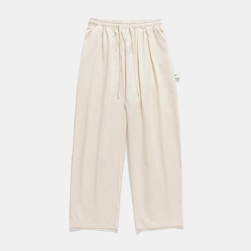 Весна-лето Новые широкие брюки для мужчин из хлопка, большие шаровары, модные плиссированные мешковатые спортивные штаны