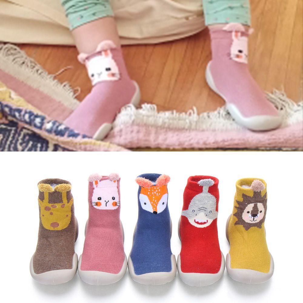 Bed Sock Cute Cartoons Plush Baby Toddler Socks Coral Fleece Sock Anti-slip Slippers Floor Sox