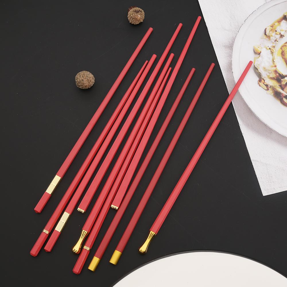 5 пар китайских японских палочек для еды, палочек для суши, корейских палочек для еды, многоразовых палочек из сплава, кухонной посуды, аксессуаров для инструментов