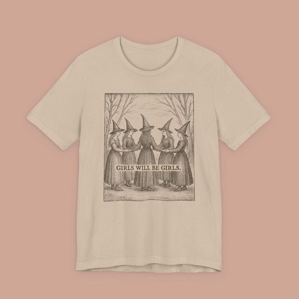 Witchy Feminist Tee: Girls Will Be Girls, Halloween Outfit