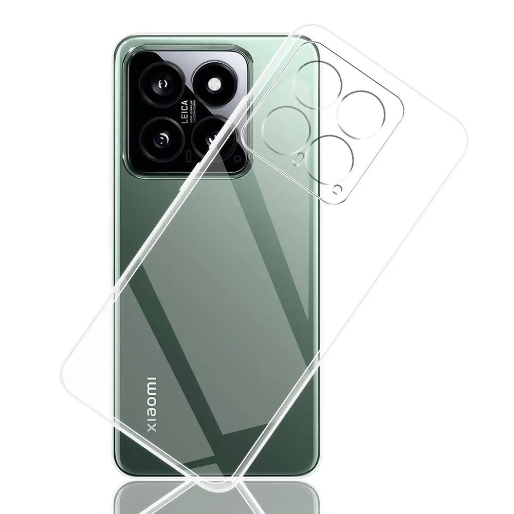 Для Xiaomi 14 Чехол Задняя крышка Прозрачный Силиконовый Мягкий ТПУ Защитный чехол Для Xiaomi 14 Pro Бампер Коке Для Xiaomi14 14Pro Фундас