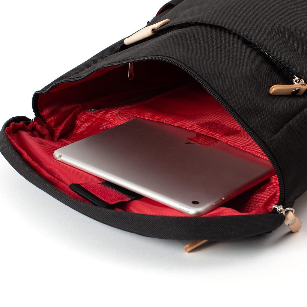 Сделанный рюкзак унисекс 10-дюймовый планшет совместимый A4 полиэстер L карман серии [Heart Factory] FY-0640 (черный)