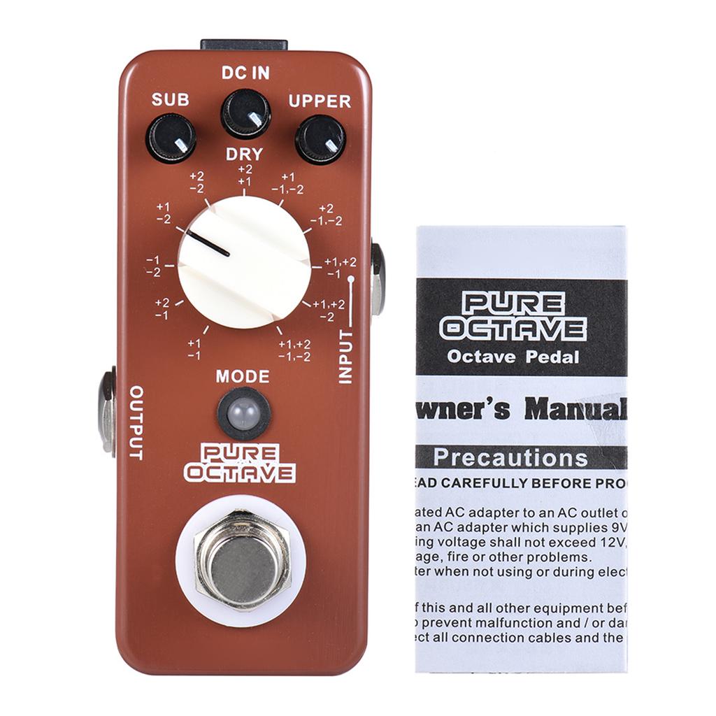 MOOER PURE OCTAVE Mini Octave Педаль эффектов для гитары, 11 октавных режимов, True Bypass, цельнометаллический корпус