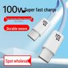 Высокоскоростной плетеный USB-C кабель 100 Вт для Huawei, Xiaomi, Meizu