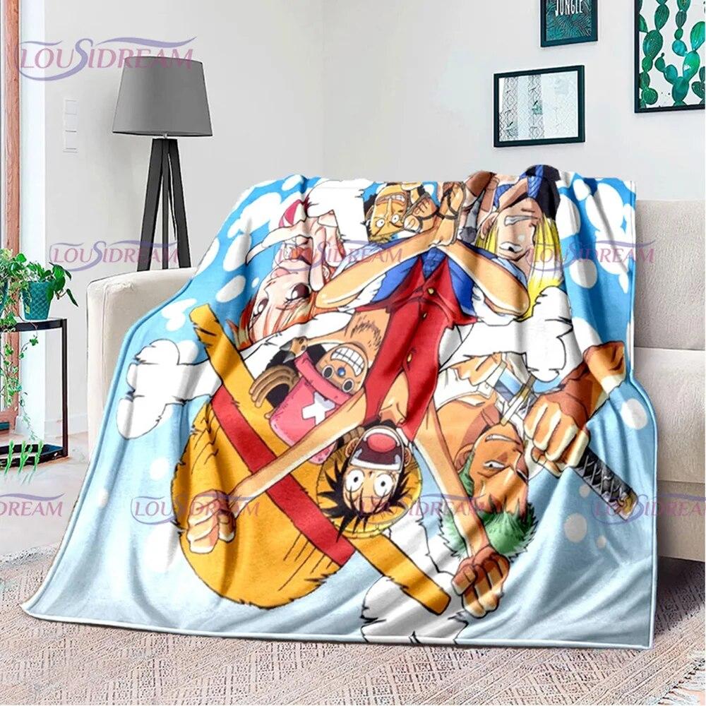 Одеяло с принтом японского поп-аниме, фланелевое постельное белье для дивана, офисное одеяло для пикника, домашний декор, подарок на день рождения