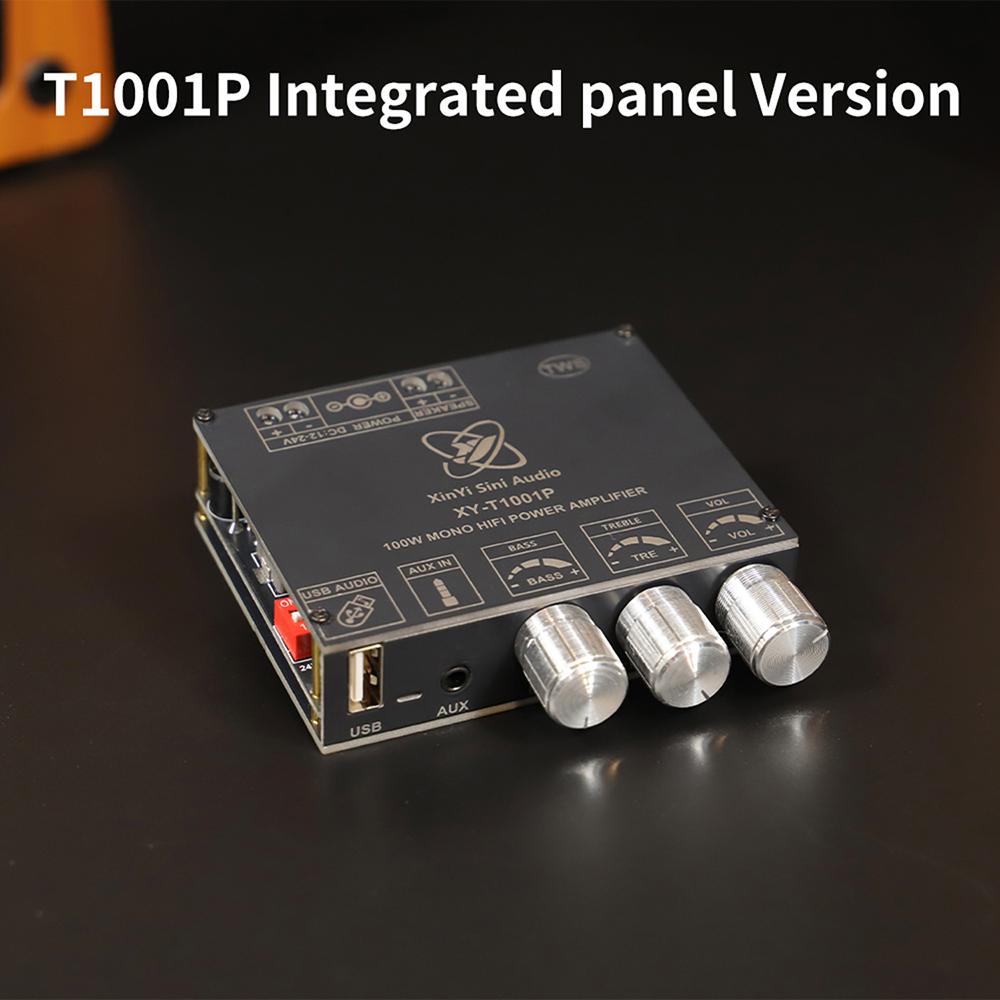 XY-T1001P Single Channel 100W High Power Bluetooth Audio Amplifier Board Module TPA3116 DC 12-24V Amplifier Module Support TWS