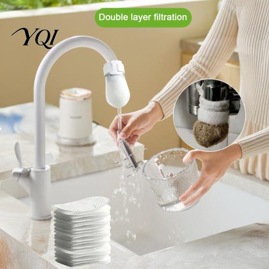 Replacement Filter for Kitchen Faucet 10/20/40/50Pcs Cotton Bags, High-Density Non-Woven Water Socks Sink Filtration System Bathroom Tap, Sediment