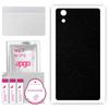 apgo Protective Skin Sticker for the Back Compatible with Sony Xperia X, Wrap Film, Foil, Vinyl - Pattern Matte Black