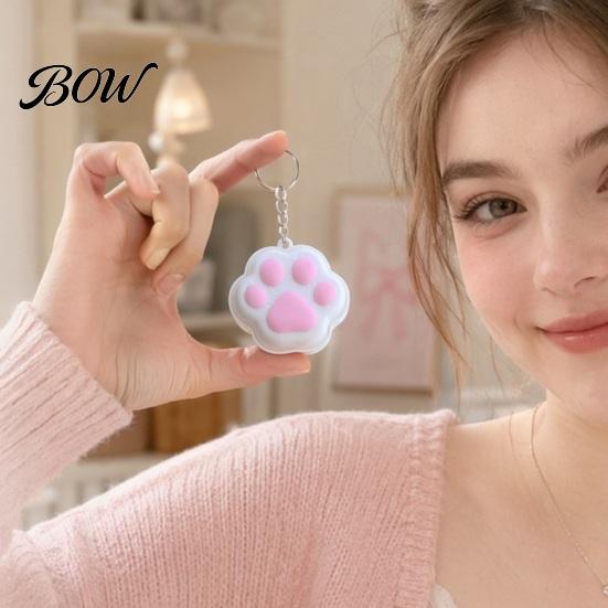 Kitten Paw Clicker Toy Cat Fidget Keychain, Stress Relief Keychain Toy, Backpacks Handbag Purse Charm Keyring for Women Girls Relaxing Toys