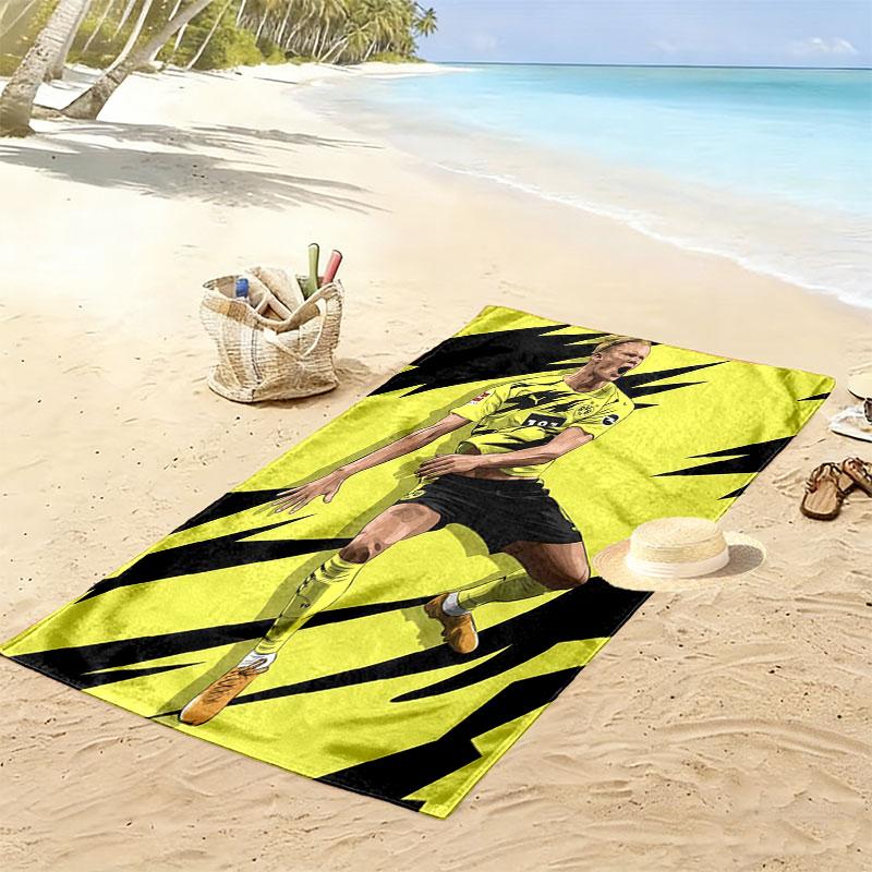 Erling Haaland GOAT Beach Towel, Large Soft Quick Dry Towel for Beach Camping Swimming