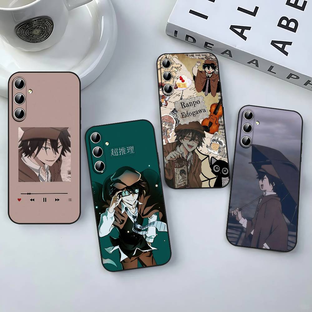 Чехол для телефона Edogawa Ranpo для Samsung Galaxy S24/S25/S22/S30/Note20/Lite/Ultra/5G/Plus/FE Мягкий черный