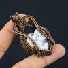 Heart Shaped Howlite Gemstone Copper Wire Wrapped Handmade Jewelry Pendant For Gift