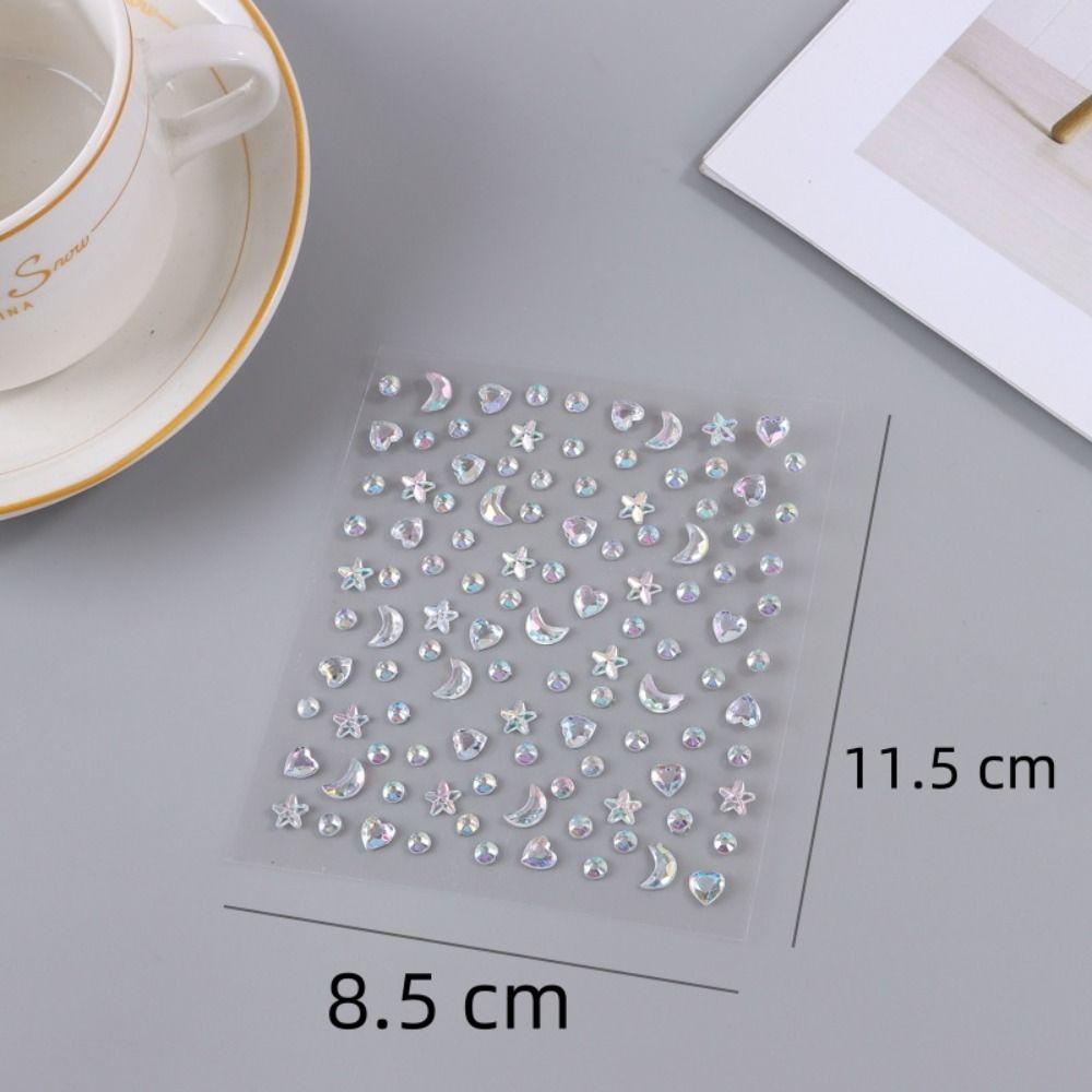 Resin Facial Rhinestone Stickers Glitter Rhinestone Eye Stickers Crystal Forehead Sticker  Party