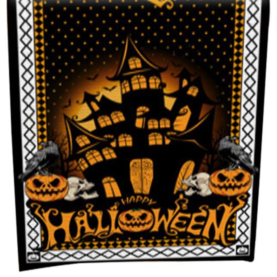 Хэллоуинская вечеринка, льняная дорожка для стола, украшение на Хэллоуин, дом, детский трюк, тыква, летучая мышь, узор, скатерть, товары для вечеринок ужасов