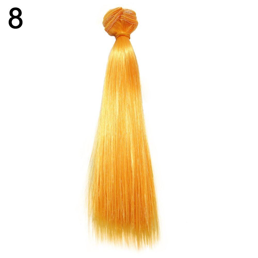 Colors High-temperature Wire Synthetic Fiber Long Straight Wig Hair Doll Wigs DIY Dolls Accessories