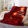 Merry Christmas Santa Claus Blanket Soft Flannel Throw Blanket for Home Bedroom Sofa Travel Office Snowflake Rest Cover Blanket