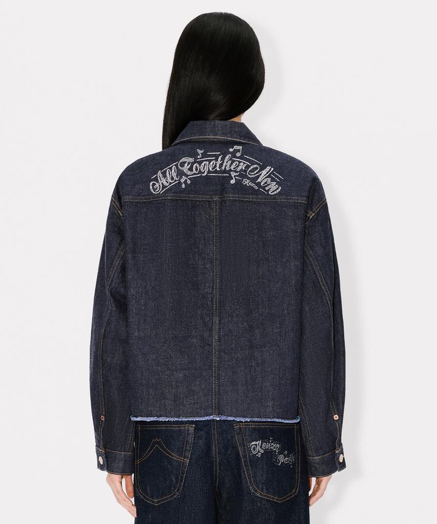 Kenzo Women'S Winter Holiday Rinse Trucker Jacket_K265Awjh01Blx