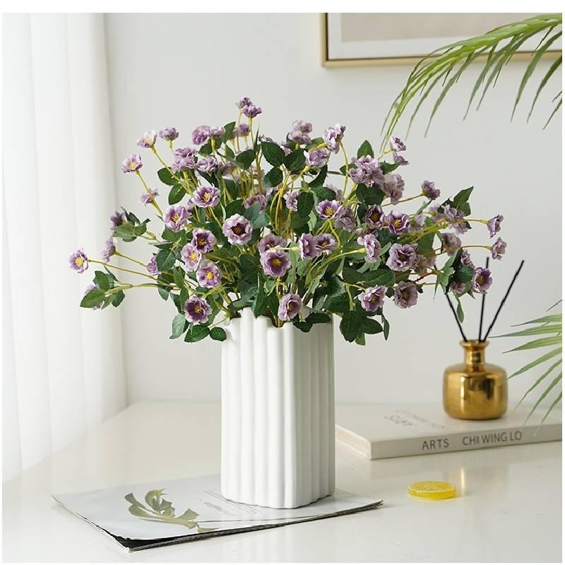 Реалистичный Букет из Шелковых Роз Для Декора Дома Маленькие Искусственные Розы Для Свадебных Центральных Композиций