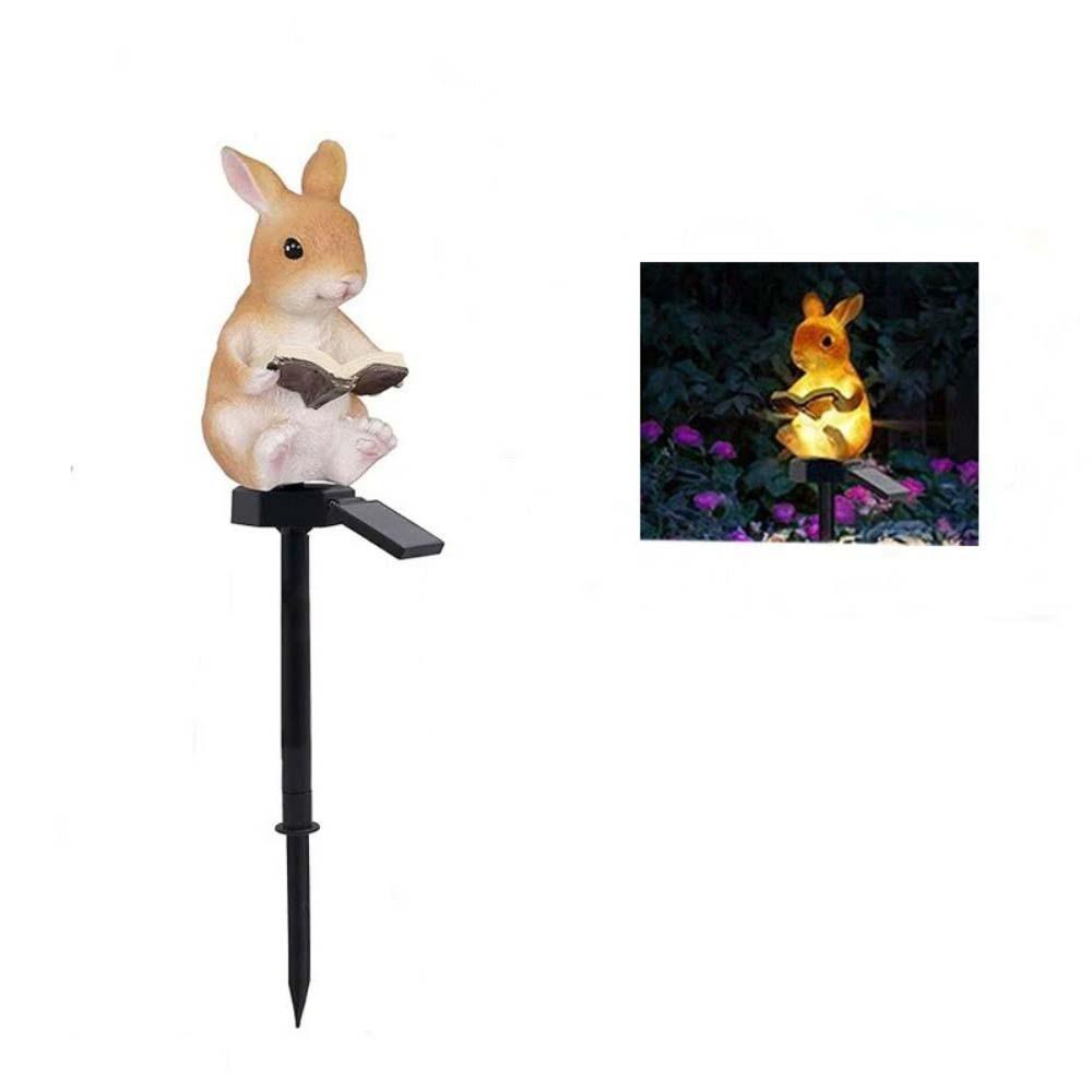 Waterproof Solar Animal Lamp Ground Insertion Cute Outdoor Solar Light Realistic Decorative Rabbit Squirrel Lawn Light Outdoor
