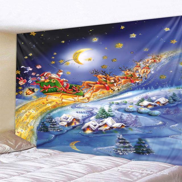 Рождественский гобелен, Рождественская елка, камин, теплая семейная настенная подвеска, рождественский снежный фон, украшение для дома, комнаты, подарки