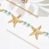 Elegant Starfish Waist Chain Shell Beads Belly Chains Sea Star Imitation Pearl Body Chain  Beach
