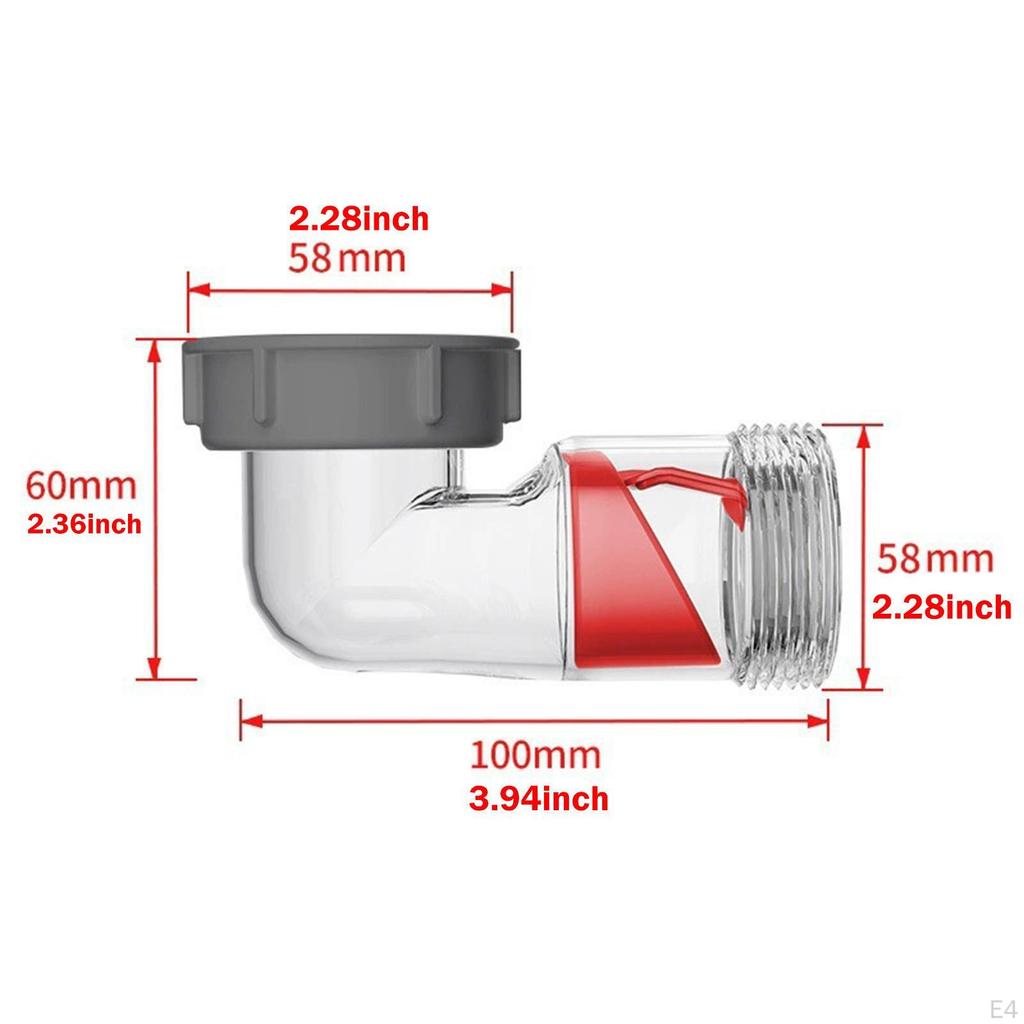 Drain Pipe Siphon Backflow Preventer Made of PP Material with Visible Design for Kitchen Bathroom