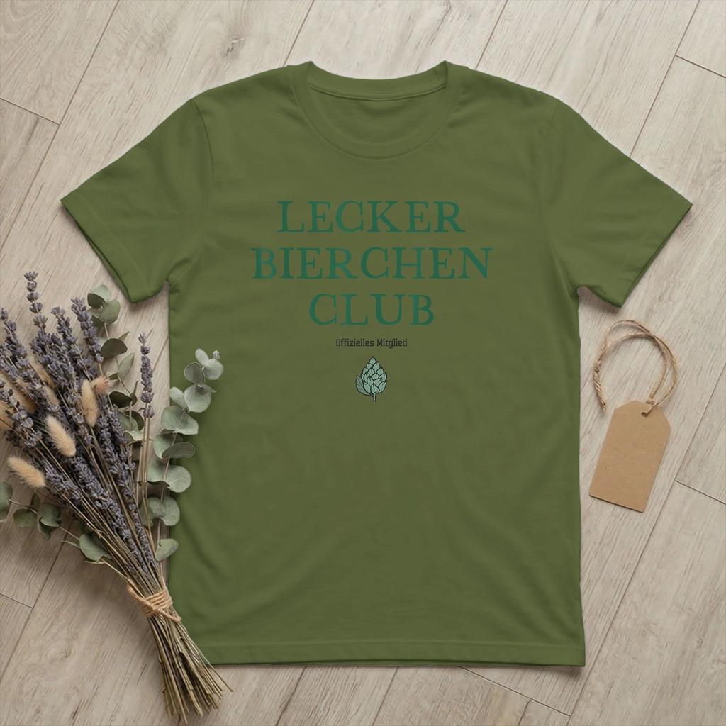 Unisex TShirts Lecker Bierchen Club 100 Cotton Tee Shirt Short Sleeve Tasty Beer Drinking T Shirt Round Neck Clothing New Arrival