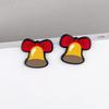 Cute Snowman Santa Claus Christmas Earrings , Titanium Alloy Ear Studs , Trendy Holiday Jewelry for Women , Wholesale