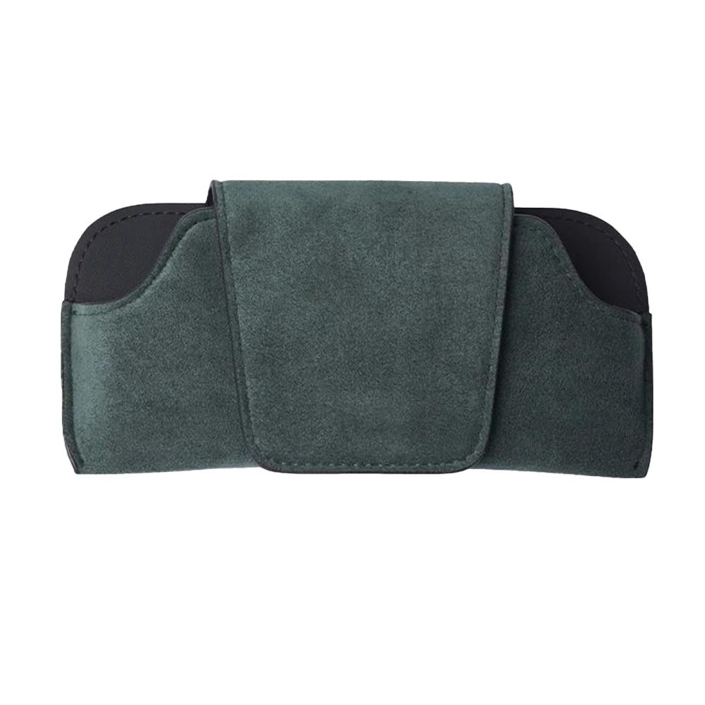 Универсальный автомобильный солнцезащитный козырек Авто замшевый чехол-держатель для очков коробка для хранения солнцезащитных очков держатель для карт аксессуары для очков интерьер