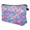 Mermaid Scales Print Travel Carry Zippered Pouch Bag Makeup Bag Organizer Bag for Cosmetic