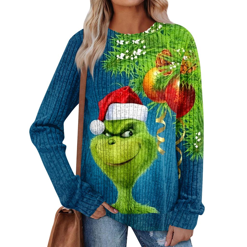 Женский принт Легкий Топ с круглым вырезом из матового хлопка