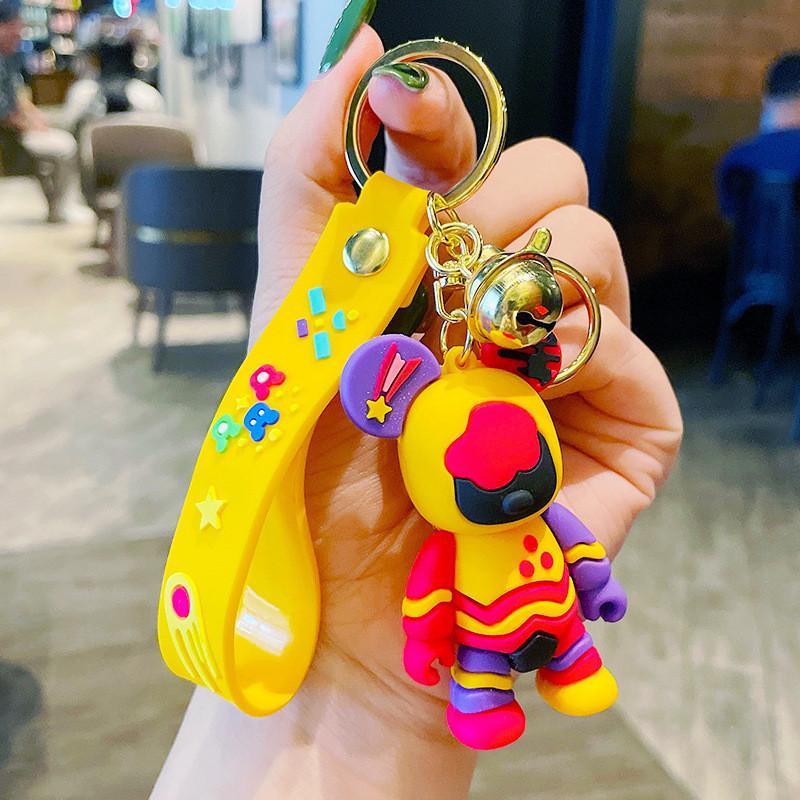 Очаровательный Креативный Красочный Брелок-Медведь-Граффити Идеально Подходит для Пар и Подарков