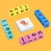 Dice Word Game Logical Thinking Reaction Speed Hand-Eye Coordination Multiplayer Play with Buzzer 20 Letter Blocks 64 Word Cards Early Education Toy