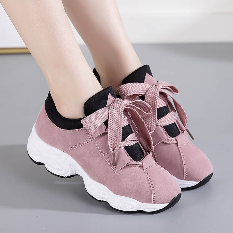 Spring New Women's Casual Shoes Korean Version of Student Platform Sports Shoes Running Shoes Fashion Versatile Trendy Shoes