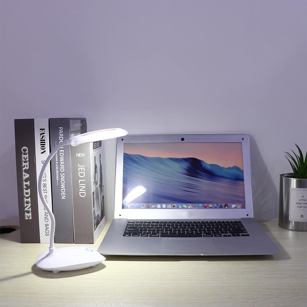 Диммер для спальни с регулируемой интенсивностью, перезаряжаемый через USB, светодиодный выключатель, сенсорный светильник для чтения, настольная лампа