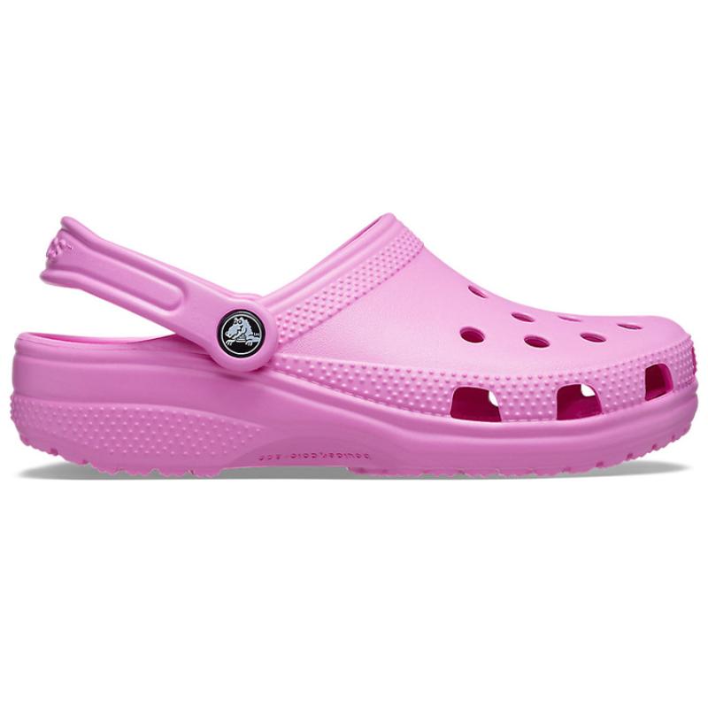 Crocs Классические сабо для улицы, повседневные Crocs, пляжные сандалии, женские, конфетно-розовые