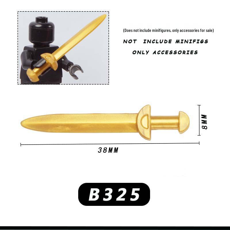 Минифигурка средневекового рыцаря: Фонтан, Рапира, Совместимый с кубиками LEGO