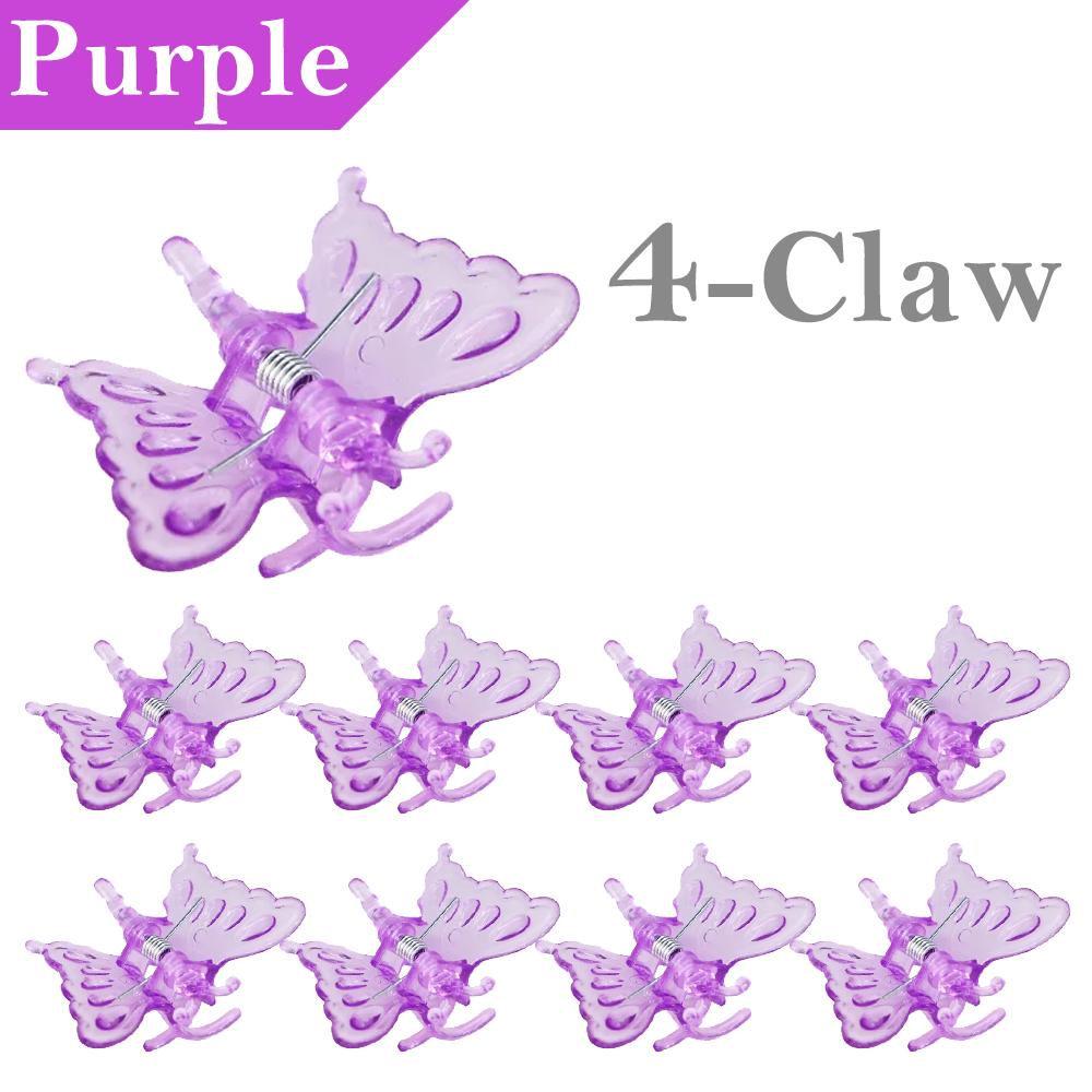 30/50/100 шт. Поддерживающий зажим для цветов орхидеи в форме бабочки с 4 лапками, пластиковые зажимы для растений, зажим для стебля вьющейся лозы, связанный пучок ветвей