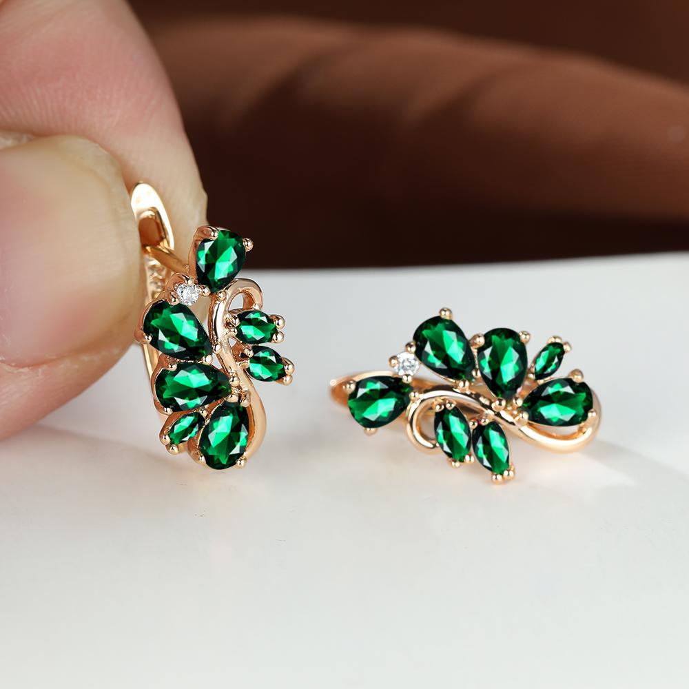 1 пара серьги-клипсы в форме капли с радужным камнем в стиле хип-хоп, цветочные украшения, серьги с цветами, эффектные милые серьги золотого цвета, женский подарок