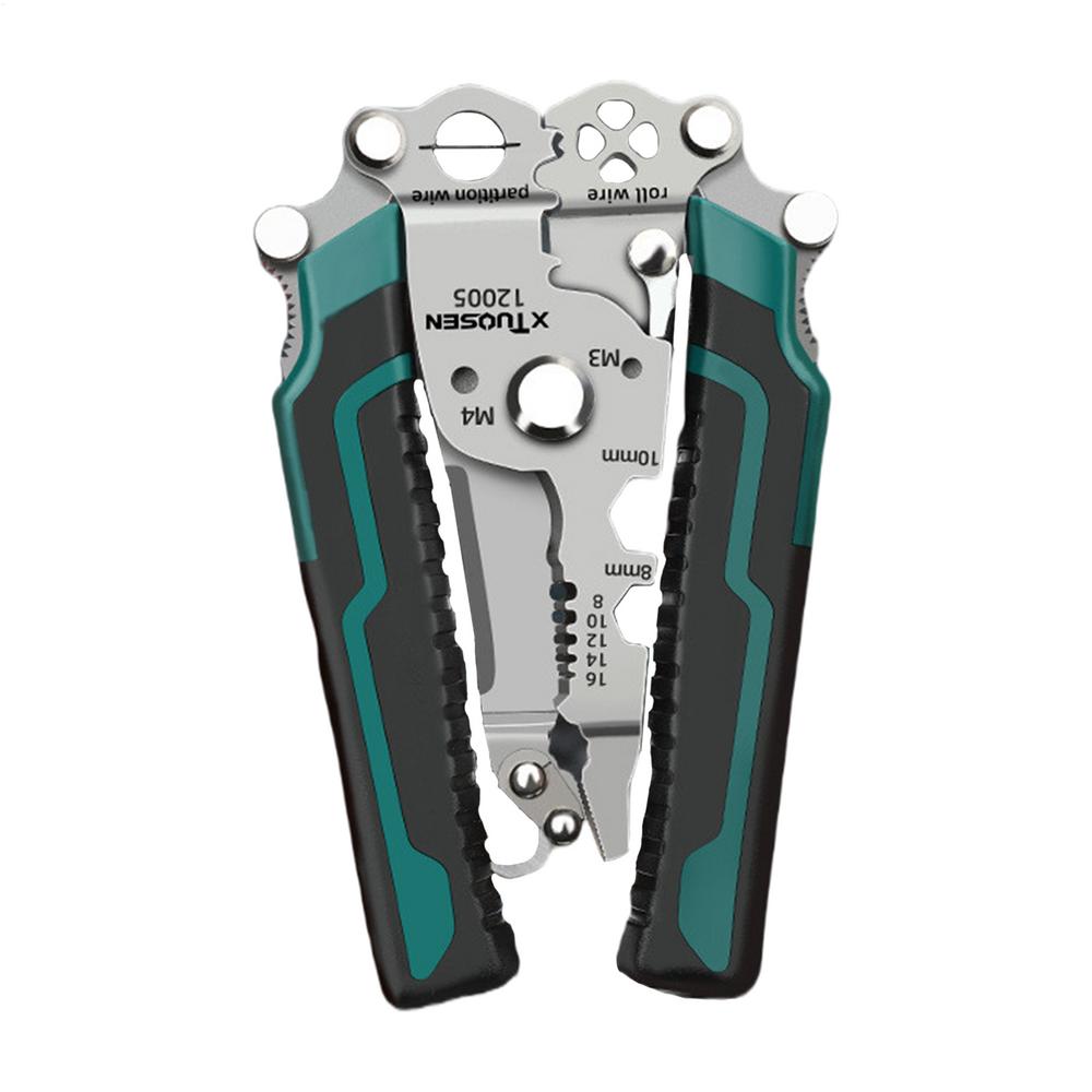 Wire Stripper Pliers Foldable Cable Crimper Wire Stripping Tool For Home Maintenance Circuit Installation Electrical Maintenance