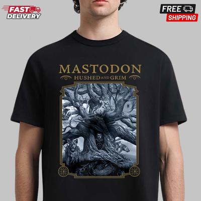 Футболка Mastodon Hushed and Grim, Футболка группы хэви-метал, Подарок для фанатов, Унисекс футболка