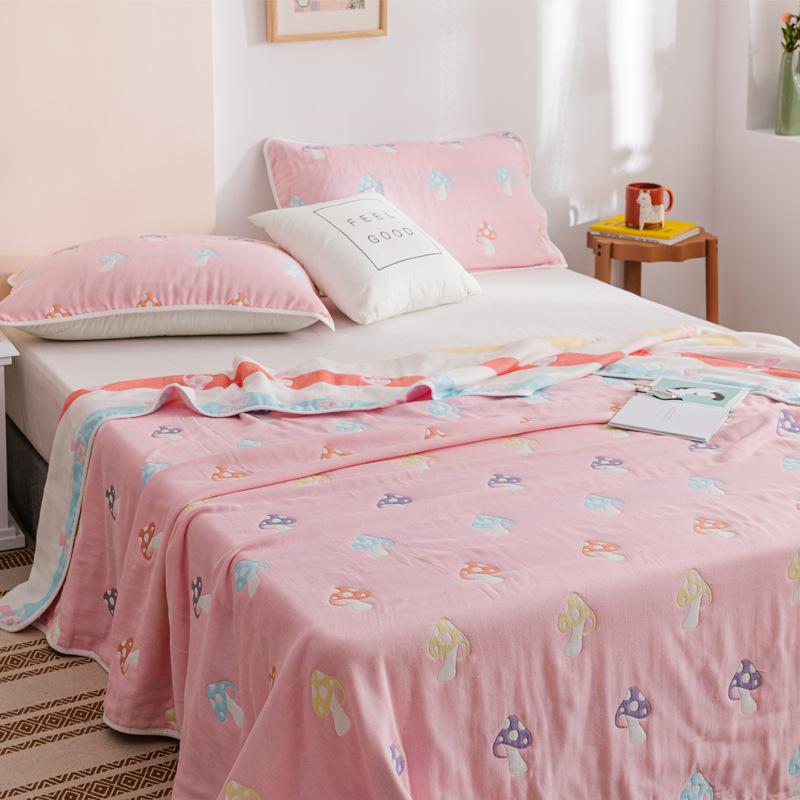 New Pure Cotton Six Layer Gauze Towel, Duvet Sheet, Double Air Conditioning Blanket, Annual All Cotton Sofa Towel, Seasonal Lunch Break Blanket